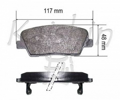 KAISHIN d10184 -  Комплект тормозных колодок, дисковый тормоз