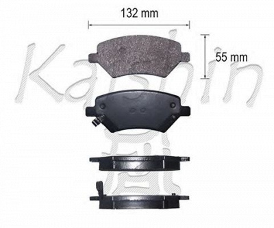 KAISHIN d10196 -  Комплект тормозных колодок, дисковый тормоз