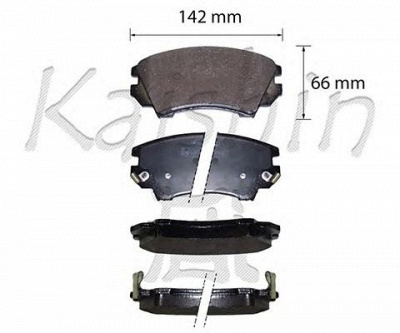 KAISHIN d10206 -  Комплект тормозных колодок, дисковый тормоз