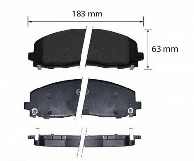 KAISHIN d10219 -  Комплект тормозных колодок, дисковый тормоз