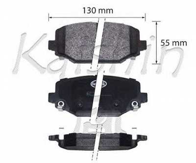 KAISHIN d10220 -  Комплект тормозных колодок, дисковый тормоз