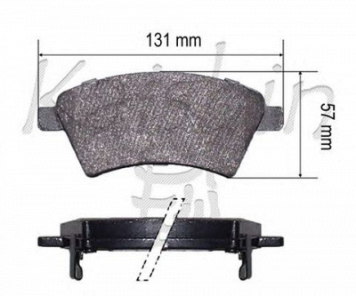 KAISHIN fk10140 -  Комплект тормозных колодок, дисковый тормоз