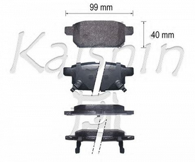 KAISHIN fk10197 -  Комплект тормозных колодок, дисковый тормоз