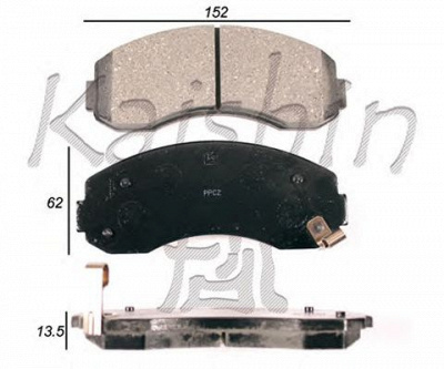 KAISHIN fk11204 -  Комплект тормозных колодок, дисковый тормоз