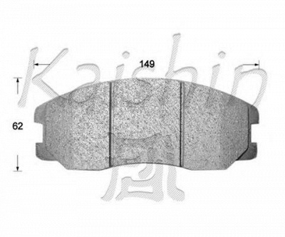 KAISHIN fk11242 -  Комплект тормозных колодок, дисковый тормоз