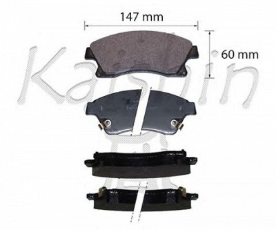 KAISHIN fk11291 -  Комплект тормозных колодок, дисковый тормоз