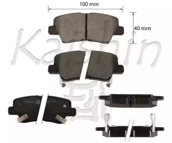 KAISHIN fk11355 -  Комплект тормозных колодок, дисковый тормоз