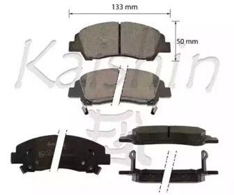 KAISHIN fk11358 -  Комплект тормозных колодок, дисковый тормоз