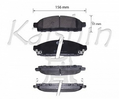 KAISHIN fk1294 -  Комплект тормозных колодок, дисковый тормоз