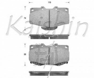 KAISHIN fk2160 -  Комплект тормозных колодок, дисковый тормоз