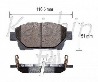 KAISHIN fk2283 -  Комплект тормозных колодок, дисковый тормоз