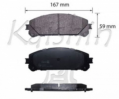 KAISHIN fk2316 -  Комплект тормозных колодок, дисковый тормоз