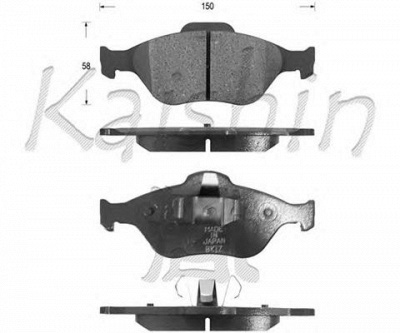 KAISHIN fk3120 -  Комплект тормозных колодок, дисковый тормоз