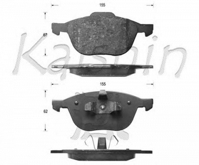 KAISHIN fk3128 -  Комплект тормозных колодок, дисковый тормоз