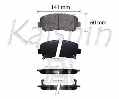KAISHIN fk3155 -  Комплект тормозных колодок, дисковый тормоз
