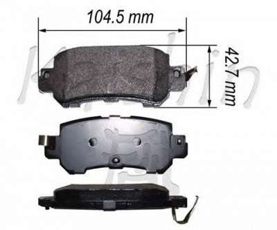 KAISHIN fk3156 -  Комплект тормозных колодок, дисковый тормоз