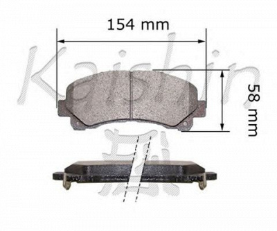 KAISHIN fk4057 -  Комплект тормозных колодок, дисковый тормоз