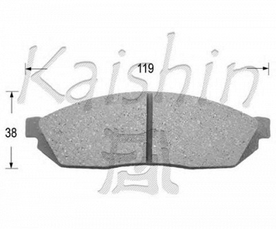 KAISHIN fk5009 -  Комплект тормозных колодок, дисковый тормоз