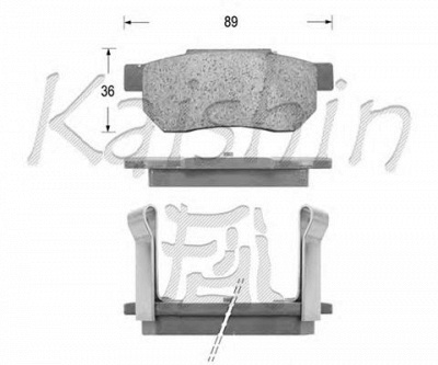 KAISHIN fk5042 -  Комплект тормозных колодок, дисковый тормоз