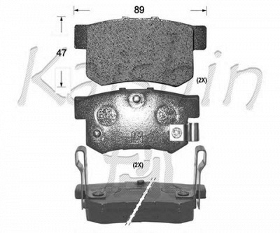 KAISHIN fk5056 -  Комплект тормозных колодок, дисковый тормоз