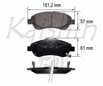 KAISHIN fk5156 -  Комплект тормозных колодок, дисковый тормоз