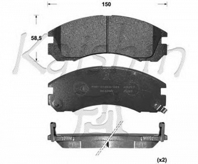 KAISHIN fk6039 -  Комплект тормозных колодок, дисковый тормоз