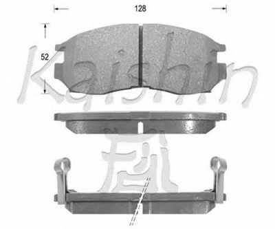 KAISHIN fk6043 -  Комплект тормозных колодок, дисковый тормоз