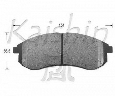 KAISHIN fk6123 -  Комплект тормозных колодок, дисковый тормоз