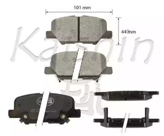 KAISHIN fk6146 -  Комплект тормозных колодок, дисковый тормоз