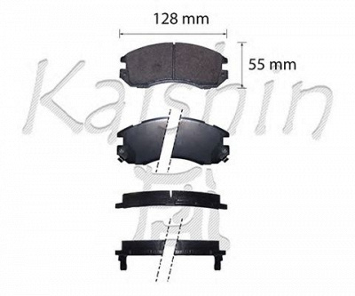 KAISHIN fk7014 -  Комплект тормозных колодок, дисковый тормоз