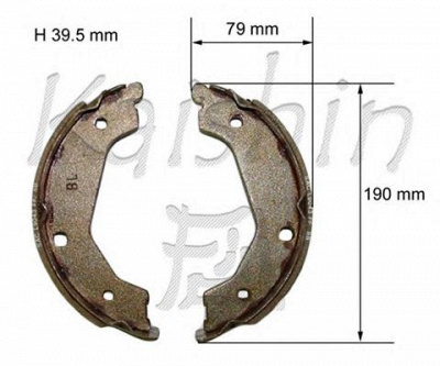 KAISHIN k10021 -  Комплект тормозных колодок