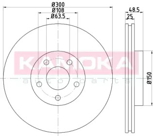 KAMOKA 1031016 -  Тормозной диск