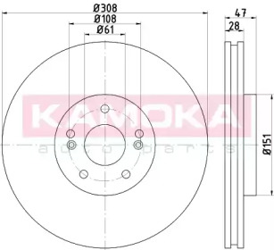 KAMOKA 1031018 -  Тормозной диск
