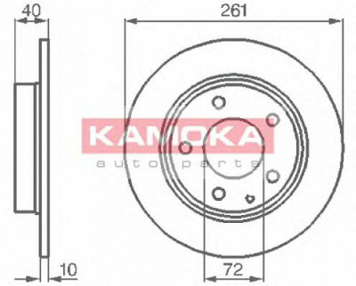 KAMOKA 1031048 -  Тормозной диск