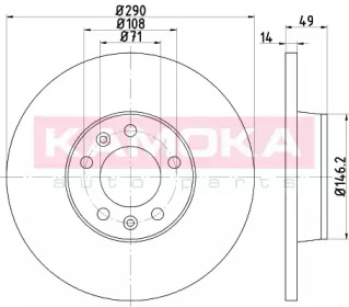 KAMOKA 1031050 -  Тормозной диск