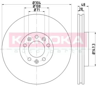 KAMOKA 1031053 -  Тормозной диск