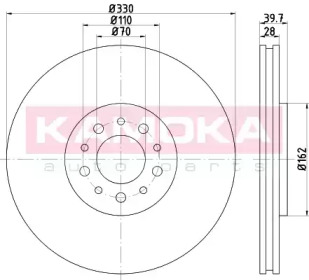 KAMOKA 1031057 -  Тормозной диск