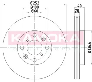 KAMOKA 1031059 -  Тормозной диск