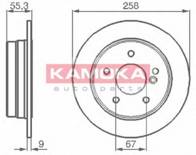 KAMOKA 1031078 -  Тормозной диск