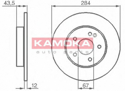 KAMOKA 1031080 -  Тормозной диск