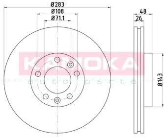 KAMOKA 1031082 -  Тормозной диск