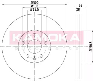 KAMOKA 1031086 -  Тормозной диск