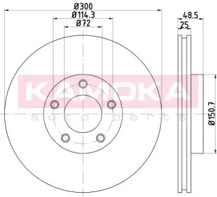KAMOKA 1031123 -  Тормозной диск