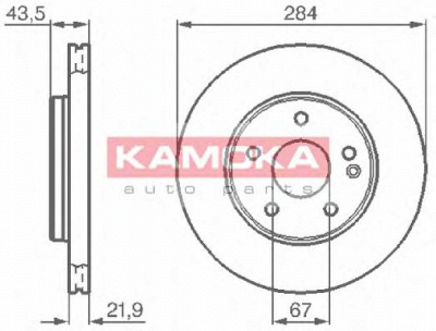 KAMOKA 1031176 -  Тормозной диск