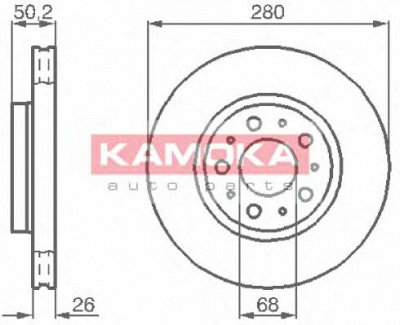 KAMOKA 1031210 -  Тормозной диск