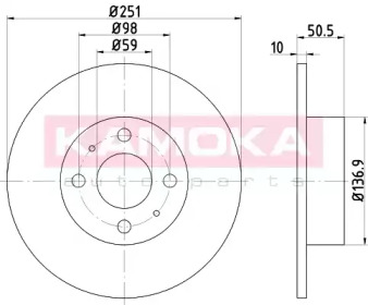 KAMOKA 103132 -  Тормозной диск