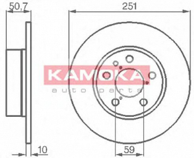 KAMOKA 103134 -  Тормозной диск