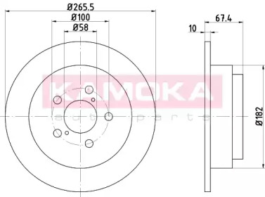 KAMOKA 1031356 -  Тормозной диск