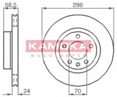 KAMOKA 1031394 -  Тормозной диск