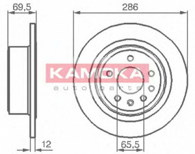 KAMOKA 1031396 -  Тормозной диск